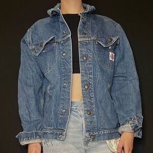 vintage midwash oversized denim jacket